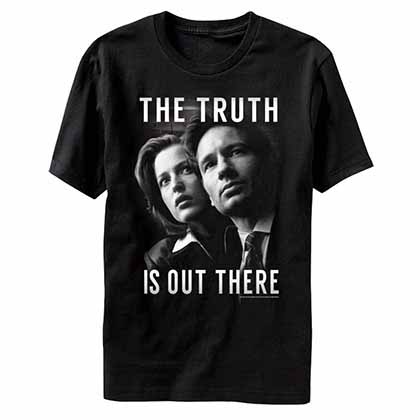 X-Files Mulder and Scully Black T-Shirt