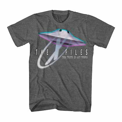 X-Files Big Saucer Gray T-Shirt