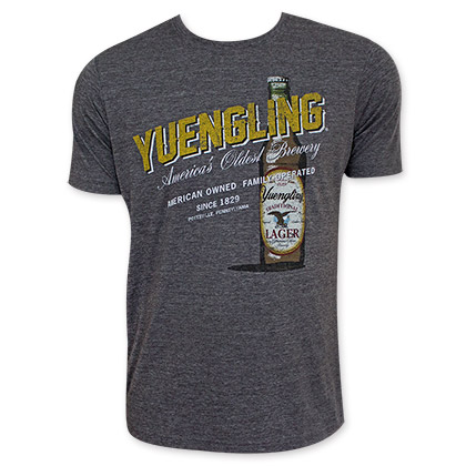 Yuengling Men's Gray Yellow Logo T-Shirt