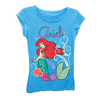 Disney The Little Mermaid Girls 7-16 Light Blue Ariel Tee Shirt