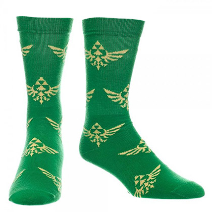 Zelda Green Triforce Socks