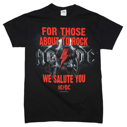 AC/DC Men's Black We Salute You T-Shirt