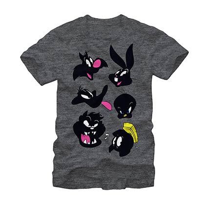 Looney Tunes SILOUHETTES Gray T-Shirt