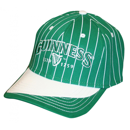 Guinness Green and White Pinstriped Hat