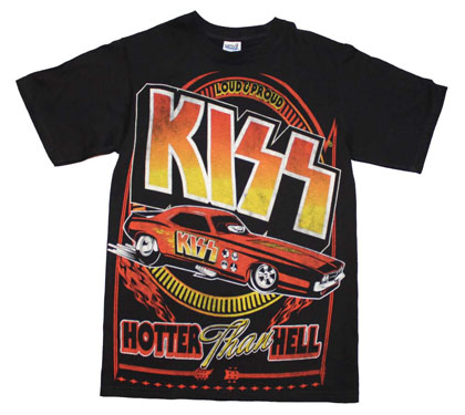 KISS Hotter Than Hell Car T-Shirt