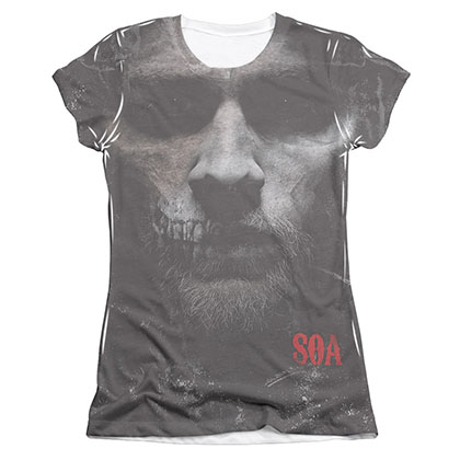 Sons Of Anarchy Jax Skull Sublimation Juniors T-Shirt