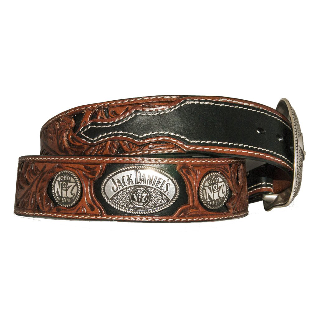 Jack Daniels Two Tone Silver Plated Belt Jack Daniels Two Tone Silver Plated Belt