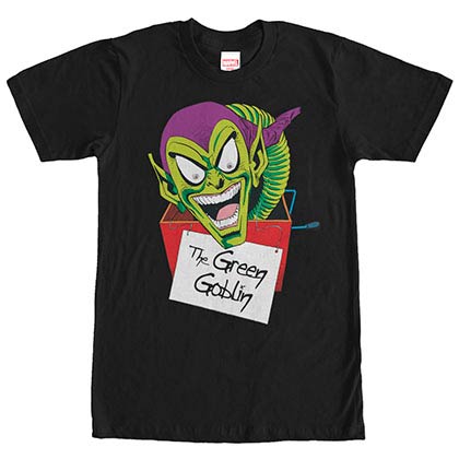 Spiderman Goblin In The Box Black Mens T-Shirt
