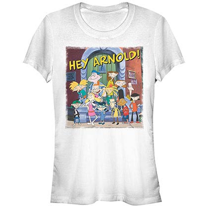 Hey Arnold Nickelodeon Arnold And Friends White T-Shirt