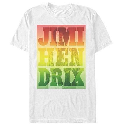Jimi Hendrix Rasta Layers White T-Shirt