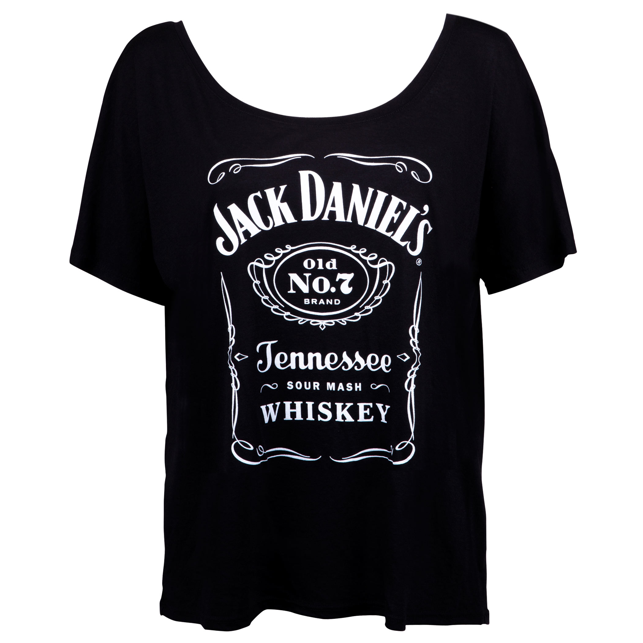 Jack Daniels Bottle Label Loose Fit Women's Tshirt Jack Daniels Bottle Label Loose Fit Women's Tshirt