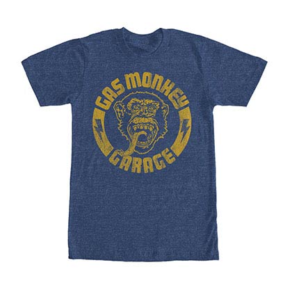 Gas Monkey Garage Monkey Stamp Blue T-Shirt