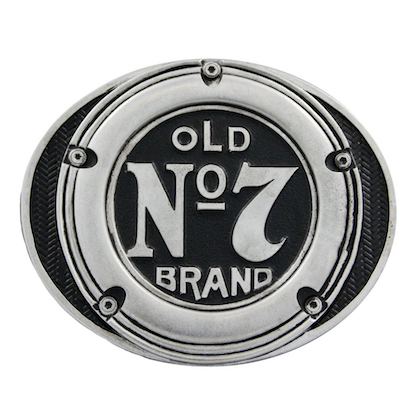 Jack Daniels Old No. 7 Round Logo Belt Buckle