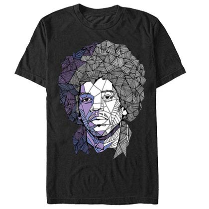 Jimi Hendrix Line Jimmy Black T-Shirt