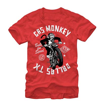 Gas Monkey Garage Monkey Moto Red T-Shirt