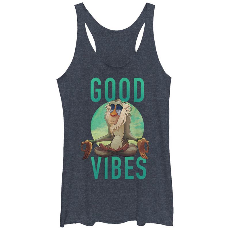 Disney Lion King Good Vibes Blue Juniors Racerback Tank Top Disney Lion King Good Vibes Blue Juniors Racerback Tank Top