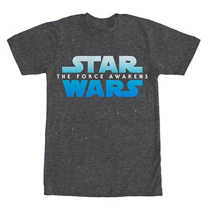 Star Wars Episode 7 Straight Up Logo Gray T-Shirt