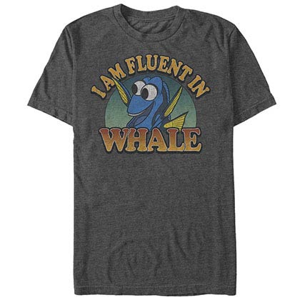 Disney Pixar Finding Dory Fluent Whale Gray T-Shirt