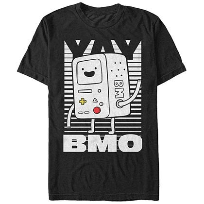 Adventure Time Yay BMO Black T-Shirt