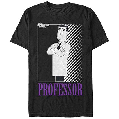 Power Puff Girls Professor Utonium Black T-Shirt