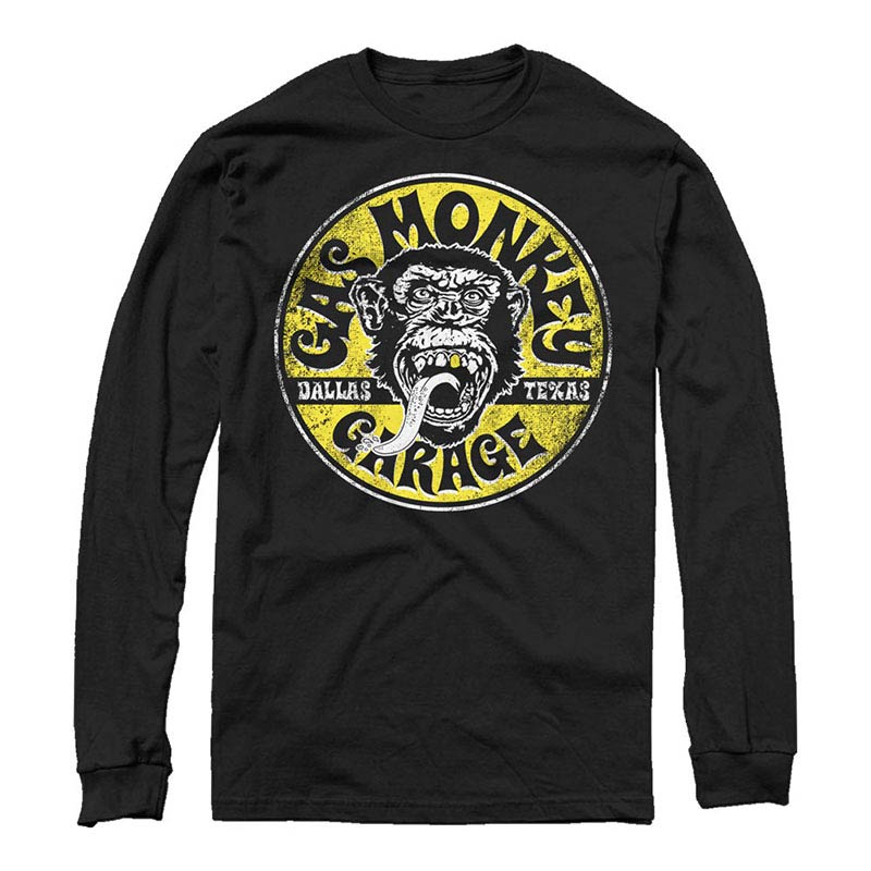 Gas Monkey Garage Equipped Long Sleeve Black Long Sleeve T-Shirt Gas Monkey Garage Equipped Long Sleeve Black Long Sleeve T-Shirt