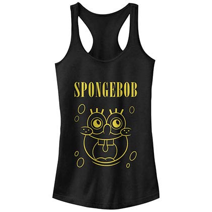 Spongebob Squarepants Nickelodeon Spongevana Black Juniors Racerback Tank Top