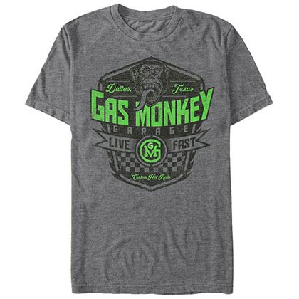 Gas Monkey Garage Monkey Brand Gray T-Shirt
