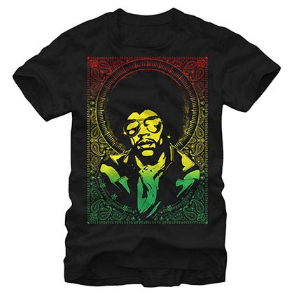 Jimi Hendrix Colors Black T-Shirt