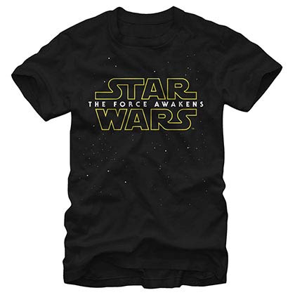 Star Wars Episode 7 Straight Up Logo Black T-Shirt
