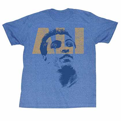 Muhammad Ali Look Mens Blue T-Shirt