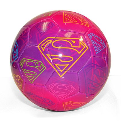  Superman Logos Pink Soccer Ball 