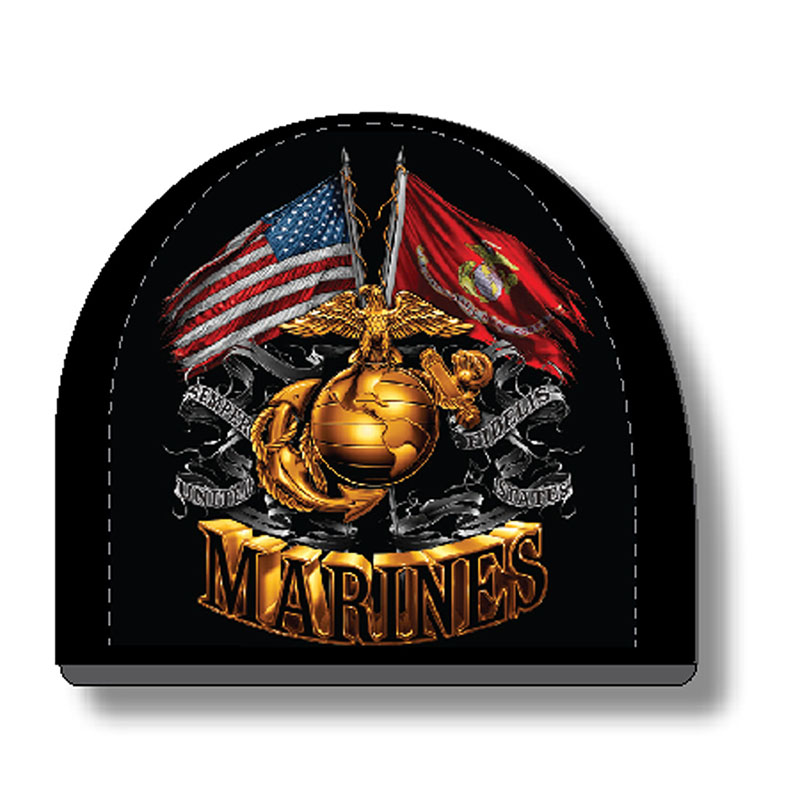 USMC Marines Flags Black Hat Beanie USMC Marines Flags Black Hat Beanie