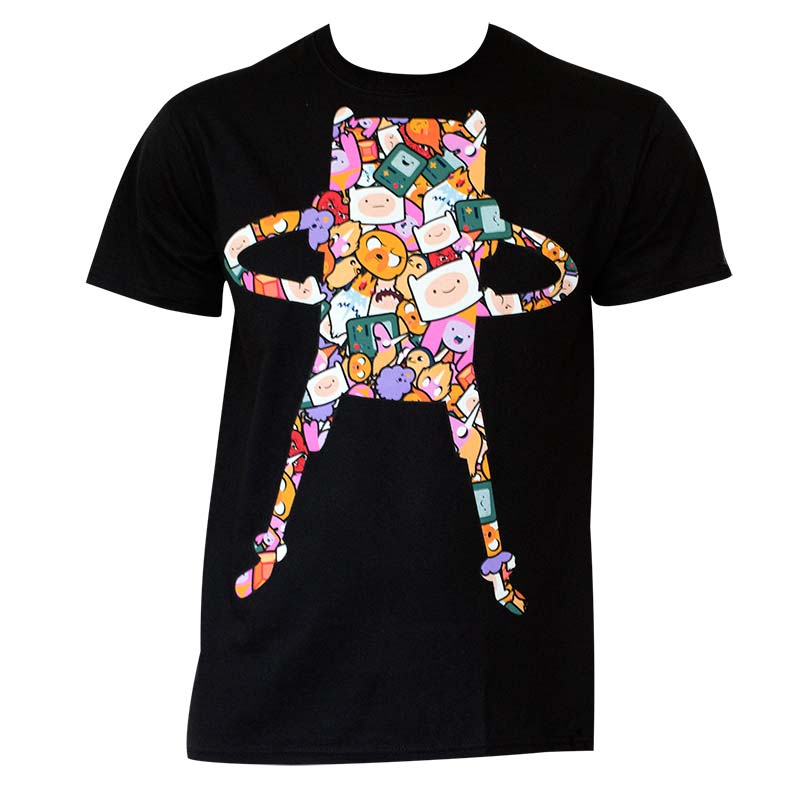 Men's Cotton Adventure Time Cartoon Super Pop Finn Pattern T-Shirt Men's Cotton Adventure Time Cartoon Super Pop Finn Pattern T-Shirt