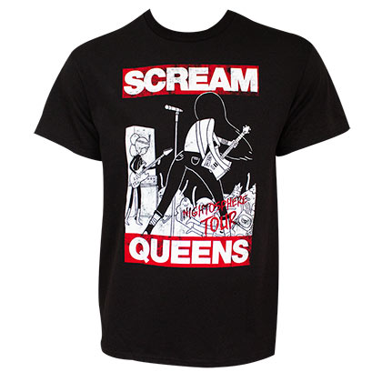 Adventure Time Scream Queens Poster Men's Black T-Shirt