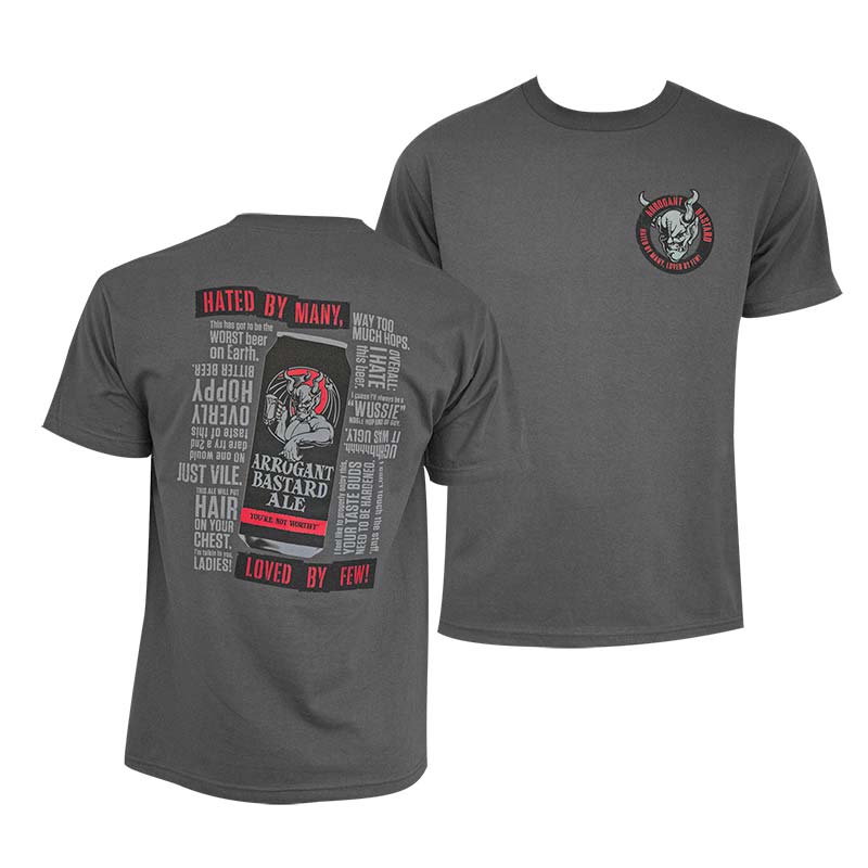Arrogant Bastard Hated by Many Loved by Few Grey Tshirt Arrogant Bastard Hated by Many Loved by Few Grey Tshirt