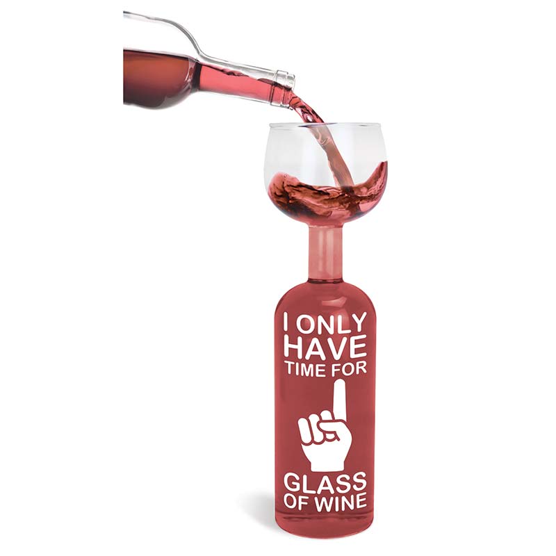 Wine Bottle Wine Glass Only Time For One Wine Bottle Wine Glass Only Time For One