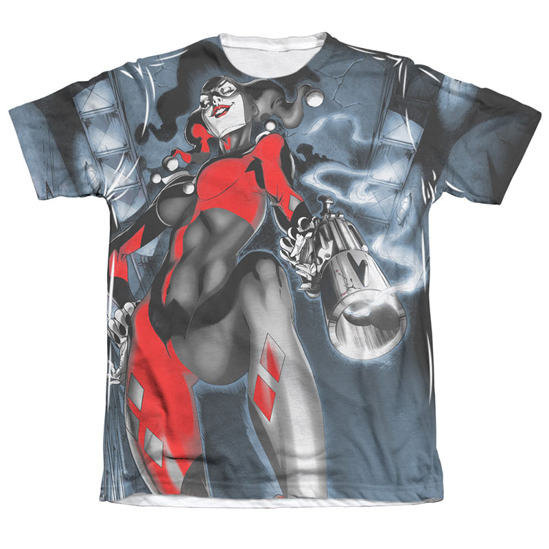 Batman Harley Quinn Juniors Sublimation Nice Shot T-Shirt Batman Harley Quinn Juniors Sublimation Nice Shot T-Shirt