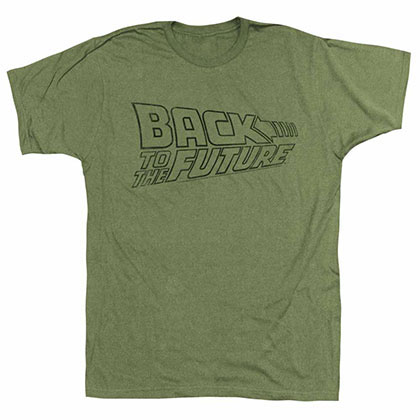 Back To The Future Logofade Green T-Shirt