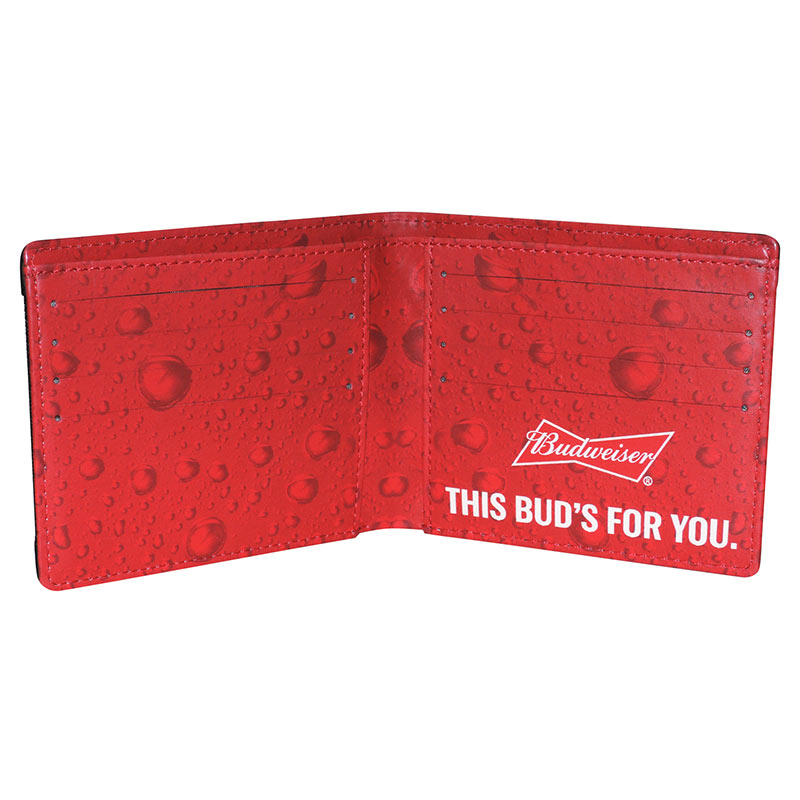 Budweiser Black This Buds For You Bi Fold Wallet Budweiser Black This Buds For You Bi Fold Wallet