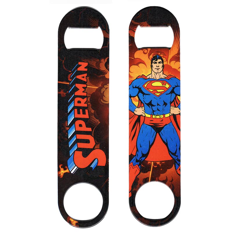 Superman Rubber Coated Bar Blade Bottle Opener