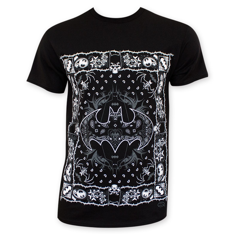 Batman Men's Black Bandana Style Tee Shirt