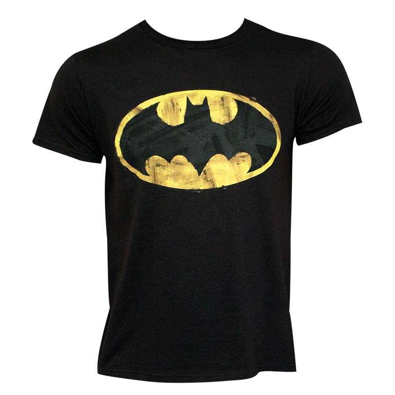 Batman Men's Black Classic Logo 30 Single Super Soft T-Shirt Batman Men's Black Classic Logo 30 Single Super Soft T-Shirt