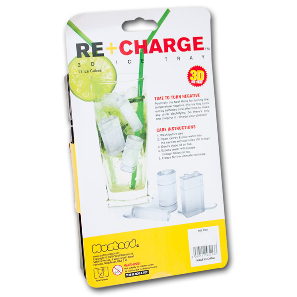 Recharge Battery Ice Cube Tray