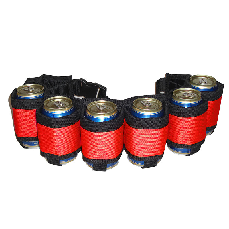 Red Six Pack Beer Belt Red Six Pack Beer Belt