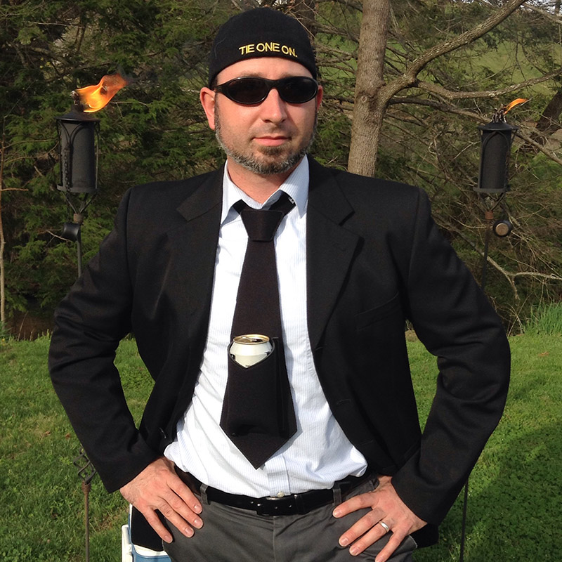 The Beer Tie BlackCooler Can Bottle Holder