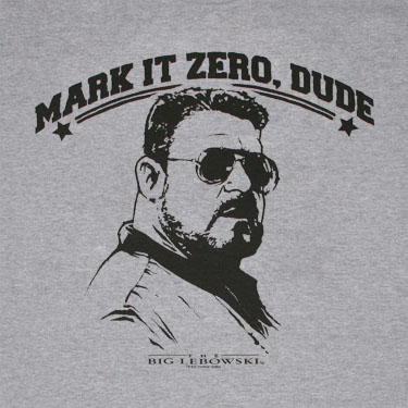 The Big Lebowski Mark It Zero Heather Grey Graphic TShirt