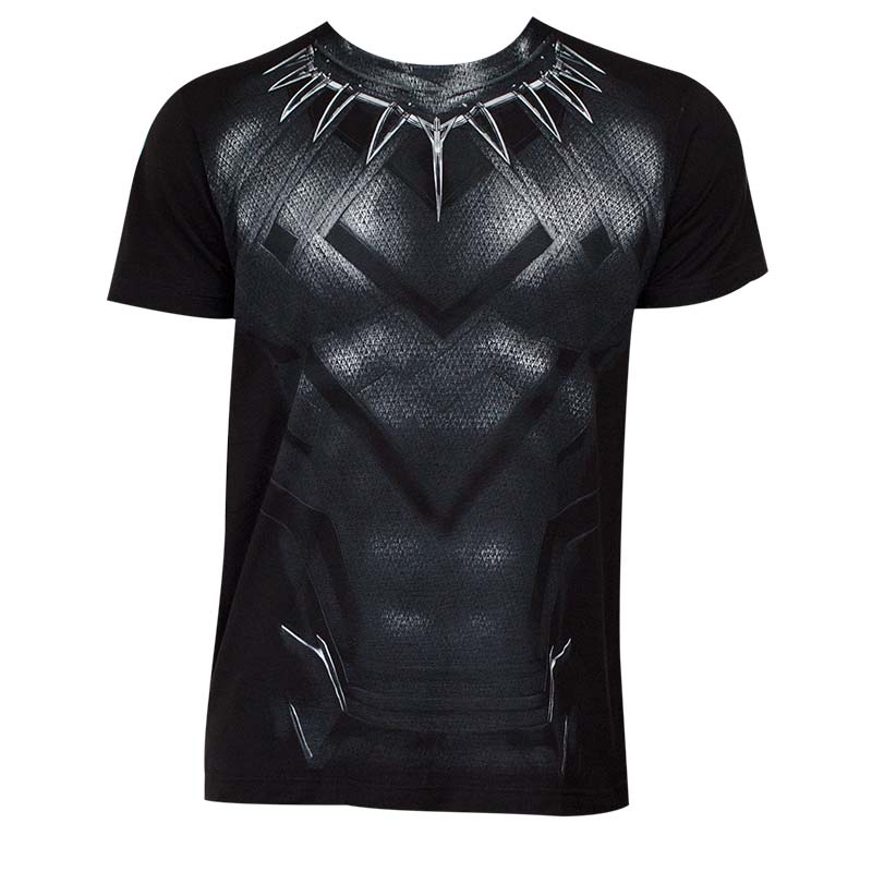 Captain America Civil War Black Panther Movie Suit Costume Tee ...