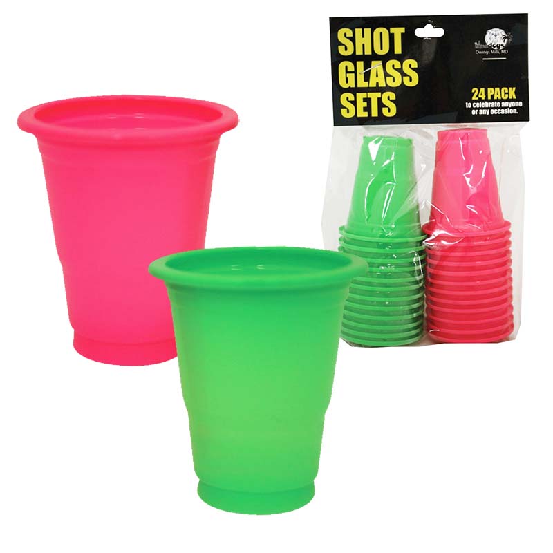 Black Light Plastic Shot Glasses Black Light Plastic Shot Glasses
