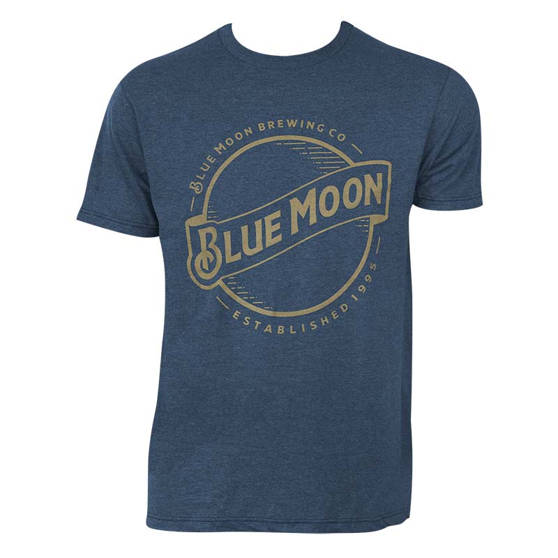 Blue Moon Men's Blue Gold Logo T-Shirt Blue Moon Men's Blue Gold Logo T-Shirt