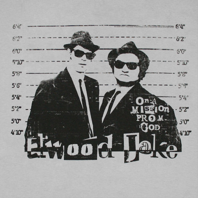 Blues Brothers Mission From God Silver Graphic T Shirt